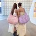 Pleated Clouds Women's 2025 Summer New Lightweight Quilted Multifunctional Feather Shoulder Tote Bag Fashion Hundred Casual Daily_voghion.com