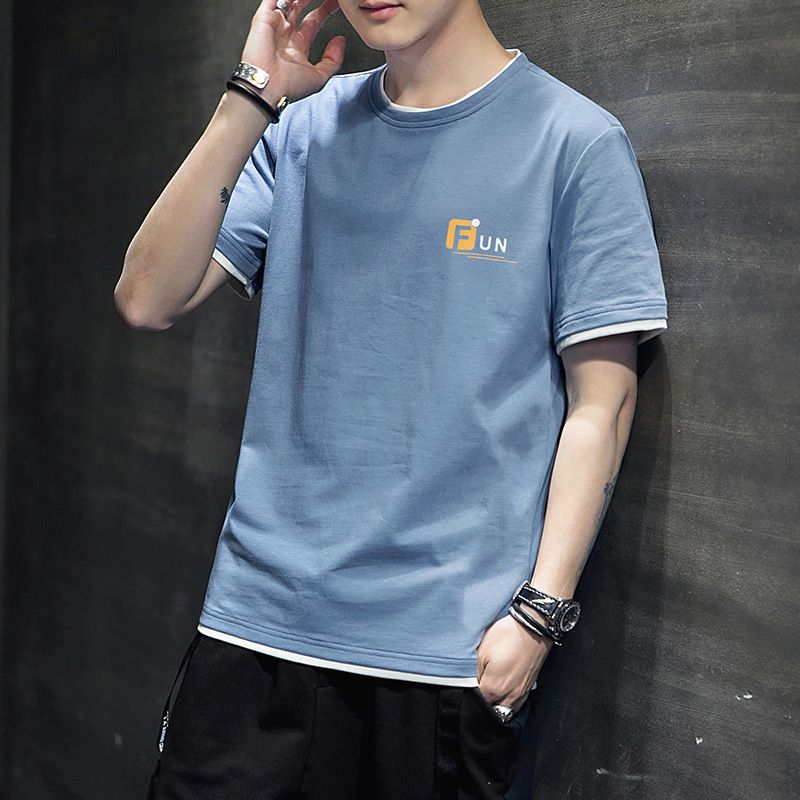 Short Sleeved T-shirt For Men In Summer, Half Sleeved T-shirt, Loose Printed Top Worn On Top_voghion.com