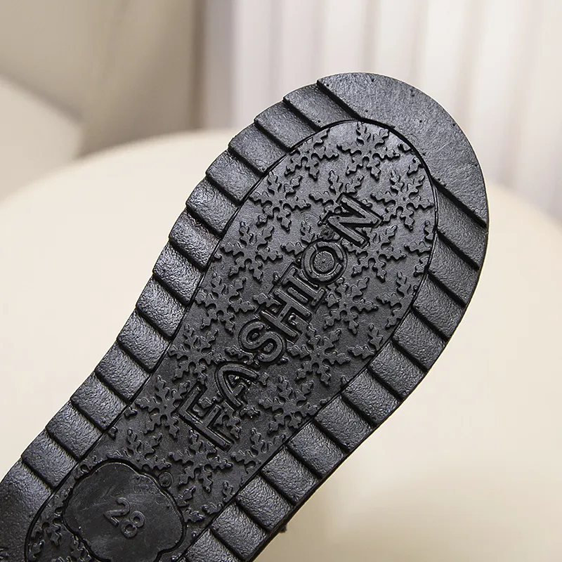 Warm Kids Snow For Children New Toddler Winter Princess Child Shoes Non-slip Flat Round Toe Boys Girls Baby Lovely Boots_voghion.com