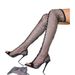 Scarpe da donna di grandi dimensioni, stivali alti e lunghi sopra il ginocchio, sexy, a punta, con tacco a spillo, sopra il ginocchio, con calzini e stivali a rete_voghion.com