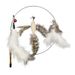 Aifeiniao Handheld Steel Wire Rod Wand Bell Feather Replacement Head Set Cat Toy Teaser_voghion.com