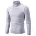 Autumn and Winter New Simple Solid Color Fashion Men's Casual High Neck Underlay Sweater_voghion.com