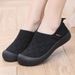 New Style Women's Single Shoes Spring And Autumn Non Slip Soft Sole Slip On Lazy Shoes Flat Bottom Lightweight Toad Shoes Casual Breathable_voghion.com