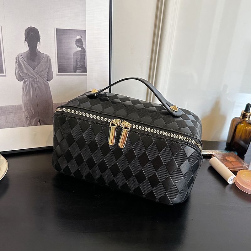 Nuovo organizer portatile da viaggio per cosmetici, grande capacità, impermeabile e goffrato_voghion.com