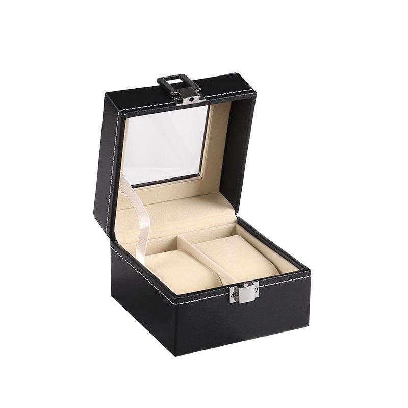 Watch Storage Box 12-digit Watch Case Wooden Pu Leather Watch Case With Lock Watch Case Display Case Storage Box_voghion.com
