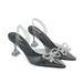 Herbst Neue Spitzen Bowknot Strass Sandalen Stiletto Heels Closed Toe Transparent High End High Heels Für_voghion.com