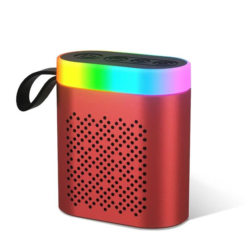 New product SDX6 mini outdoor portable Bluetooth RGB wireless subwoofer aluminum alloy speaker_voghion.com