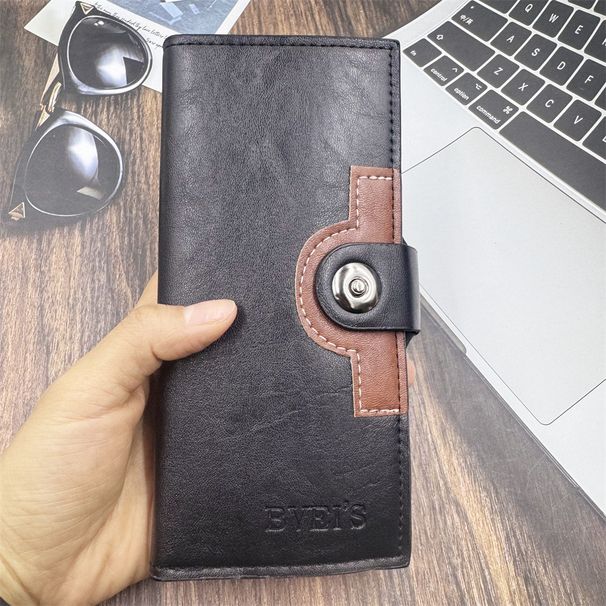 Herren Geldbörse Lang Herren Portemonnaie Multi Card Organizer Kartentasche Anzugtasche Lang West Clip Clutch Bag_voghion.com