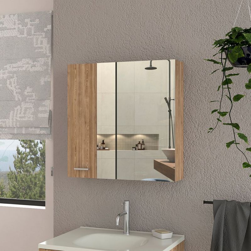 Kenya Medicine Cabinet; Mirror; Double Door; Four Interior Shelves_voghion.com