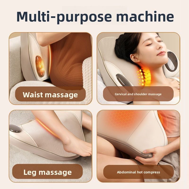 AUX Neck Massager For Back, Neck, Full Body, Shoulder, And Waist, Multifunctional Home Use Cushion Magic Device_voghion.com