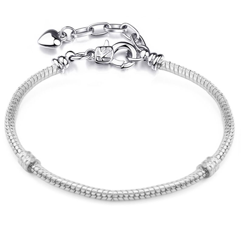 Bracciale fai da te con osso a forma di serpente con corona in zircone da donna con catena base_voghion.com