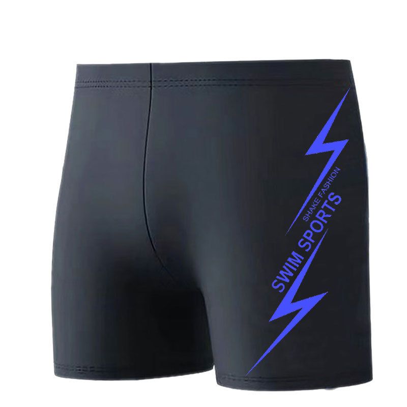 Men's swim trunks with anti awkwardness flat angle beach swim trunks, hot spring quick drying loose fitting professional swim trunks_voghion.com