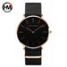 Orologio casual al quarzo da uomo con movimento giapponese, cassa in acciaio inossidabile da 40 mm, cinturino in pelle PU, resistente all'acqua, design minimalista_voghion.com