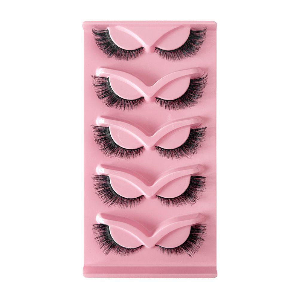 Skæve fly fox falske øjenvipper 7 par øjenhaleforlængede øjenvipper i ét stykke_voghion.com