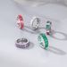 Neuer Stil Diamantbesetzter Schmuck Leichte Nische Farben Persönlichkeit Mode Internet Promi Geometrischer Ring_voghion.com