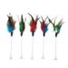 Suction Cup Spring Chicken Feather Teaser Wand Swinging Self-Entertainment Artifact Cat Toy With Sound Bell_voghion.com