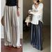 Women's Clothing Waist Cotton And Linen Wide Leg Pants Thin High Waist Holiday Style Drape Slim Straight Casual Nine Point Pants_voghion.com