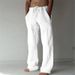 2023 New Men's Pants Linen Casual Solid Color Thin Linen Men's Pants_voghion.com