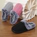 New all-match woolly slippers warm faded wool-mouth cotton drag non-slip plus pile thick cotton slippers_voghion.com