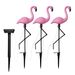 Solar-Flamingo-Gartenleuchten – wasserdichte LED-Gartendekoration für Wege, Terrassen, Rasen (Pink/Rot, 6 Stunden+ Laufzeit, 1/3er-Set)_voghion.com