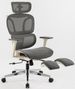 Ergonomic Office Chair With Footrest, High Back Computer Office Chair With Dynamic Lumbar Support, 2D Headrest, 4D Armrest, Sponge Seat, Mesh Home Office Desk Chair For Adults, Grey_voghion.com
