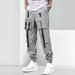 Herren-Cargohose mit mehreren Taschen – Leichte Hose mit geradem Bein (Schwarz/Weiß/Grau, Größen S-XXL)_voghion.com