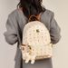 Mochila vintage com estampa de urso - Bolsa universitária com estampa fofa para mulheres, mochila escolar retrô_voghion.com