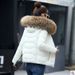 Abbigliamento da donna Nuovo piumino in cotone Giacca da donna corta Autunno e inverno Cappotto da donna in cotone Giacca in cotone con ampio collo in pelliccia_voghion.com