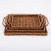 Rechteckiger gewebter Weidenbrotkorb mit zwei Griffen, braun, dekorativer Aufbewahrungsbehälter für Snacks, Obst, Küchenorganisation, Heimdekoration im Landhausstil_voghion.com
