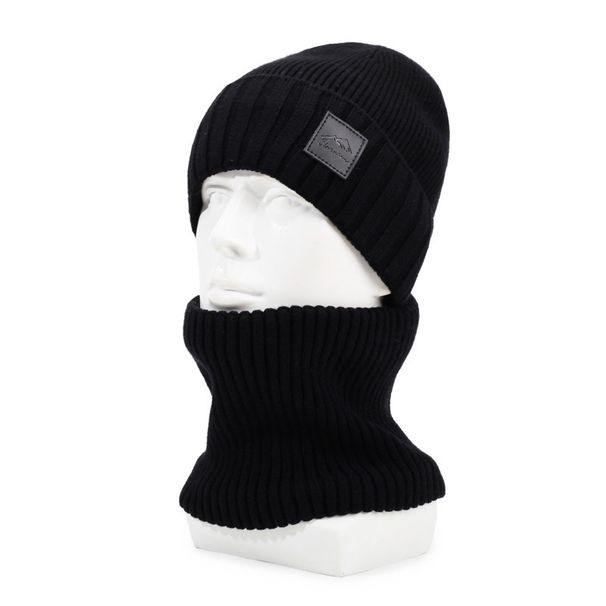Ski Winter Cold-Proof Warm Core-Spun Yarn Knitted Wool Men Women Plus Velvet Ear Protection Windproof Head Wrap Hat_voghion.com