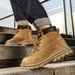 Putian Men's Autumn New Genuine Thick-Soled Yellow Outdoor High-Top Martin American Workwear Leather Boots_voghion.com