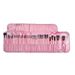 Makeup Brushes & Tools Wood Color Elegant Black Pink Makeup Brushes 24 Makeup Set Makeup Tools_voghion.com