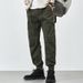 Men's Casual Cargo Pants - American Vintage Style Cotton Workwear Joggers With Elastic Cuffs, Comfortable & Durable For Spring & Fall_voghion.com