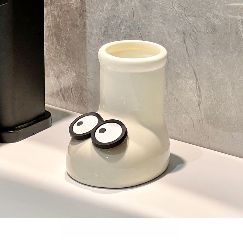 Soporte para cepillo de dientes eléctrico, soporte para pasta de dientes, luz de almacenamiento, organizador de cerámica para lavabo de baño de lujo_voghion.com