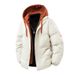 Men's Stylish Winter Hooded Jacket With Faux Layered Design, Lightweight Warm Polyester Puffer Coat Casual Streetwear (Black, Grey, Blue, Khaki)_voghion.com