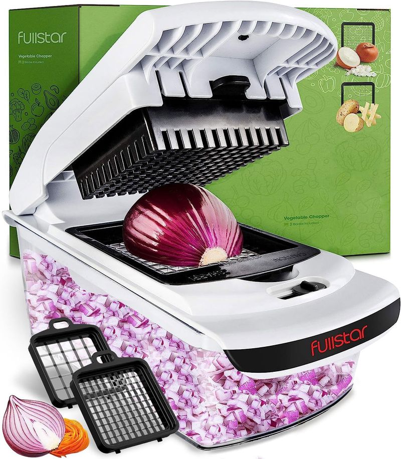 Vegetable Chopper - Food Chopper - Onion Chopper - Vegetable Slicer & Spiralizer - Veggie Chopper with Container - Kitchen Gadgets - Home Essentials_voghion.com