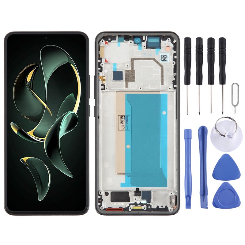 For Xiaomi 13T Original AMOLED Material LCD Screen Digitizer Full Assembly with Frame (Black)_voghion.com