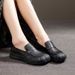 Dongguan Genuine Loafers New Style Shallow Round Toe Comfortable Versatile Soft Leather Flat Shoes For Women_voghion.com