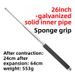Solid Stick, Metal Self-defense Whip, Car-mounted Stainless Steel Alloy Telescopic Three-section Portable Dog Stick Galvanized_voghion.com
