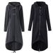 Men's Fleece-Lined Hooded Zip-Up Long Coat – Warm Layering Jacket (Black/Dark Gray, S-XXXXXL)_voghion.com