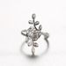 Orecchini a clip con foglia avvolgente in argento sterling 925 PE38_voghion.com