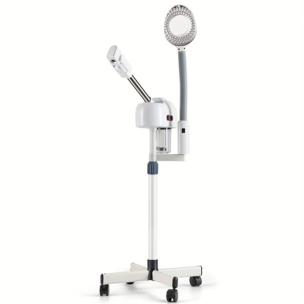 Facial Steamer & 5X Magnifying Lamp Professional Aromatherapy Humidifier For Salon Adjustable Height, With Wheels Sleek_voghion.com