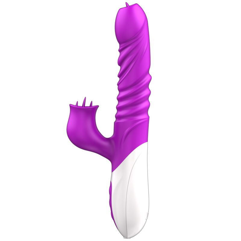 Sex Products Vibrator Female Electric Massage Masturbator Telescopic Heating Tongue Licking Flirting Adult Supplies_voghion.com