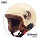 3/4 Motorcycle Helmet With Bluetooth & Cat-Ear Design – Lightweight ABS Shell, 3C Certified, Transparent Visor (Unisex Adult)_voghion.com