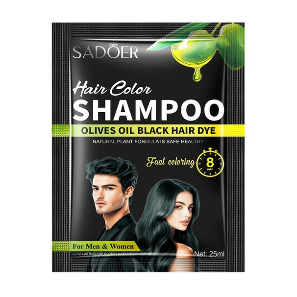 Hair Beauty Agent SADOER Olive Oil Plant Extract Dye 1 Tablet 25ml Men's And Women's Free Bleaching Dye Tablets_voghion.com