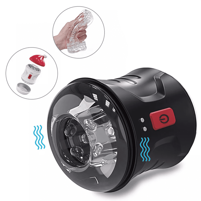 TLUDA Waterproof Automatic Male Masturbator Stroker Mens Sex Toys Vibrating Stroker Black_voghion.com
