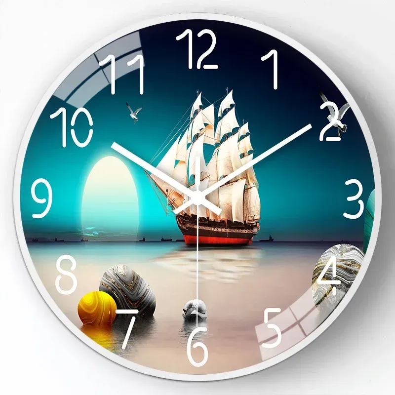 Nordic Modern Creative Silent Mute Quartz Wall Decoration Clock Watch Time for Home Living Room Bedroom_voghion.com
