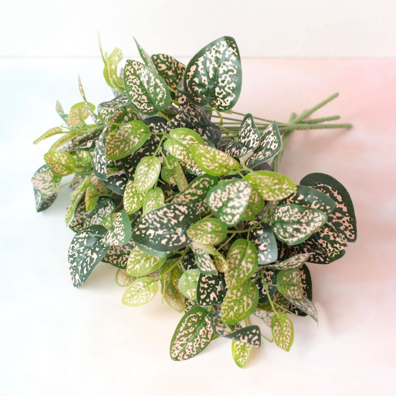 Simulation plant wall green plant wall flower material indoor background wall decoration flowers and plants flower tree leaves white dot taro_voghion.com