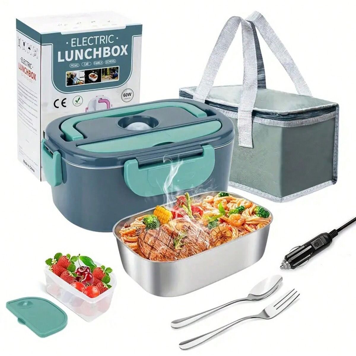 Unisex Elektrisk Lunchbox Matvärmare Ultra Quick Heated Lu_voghion.com