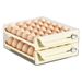 Double Layer Egg Storage Container, Fridge Organizer With Pull-Out Trays, Food-Grade Plastic Egg Holder For 12-60 Eggs, Space Saving Kitchen Essential_voghion.com